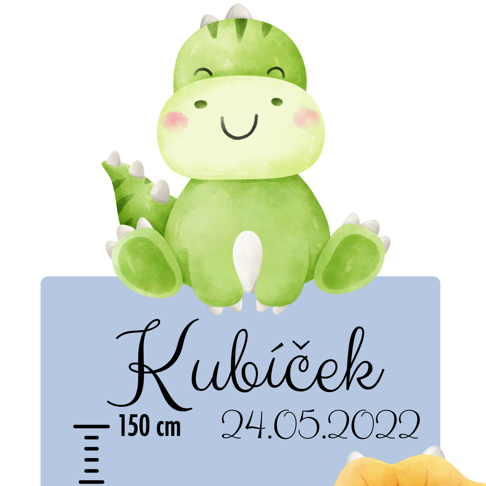 Dětský metr se jménem pre chlapca - Dinosauři